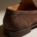 Elias moccasin penny loafers for men in faux suede, view 4