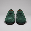Elias moccasin penny loafers for men in faux suede, view 56