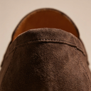 Elias moccasin penny loafers for men in faux suede, view 5