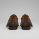 Elias moccasin penny loafers for men in faux suede, view 6