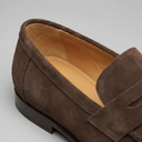 Elias moccasin penny loafers for men in faux suede, view 7