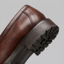 Bram brogue penny loafers for men in faux leather, view 3