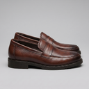 Bram brogue penny loafers for men in faux leather, view 4