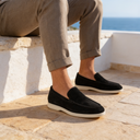 Chester slip-on penny loafers for men in faux suede, view 29