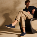 Calvin suede espadrille loafers for men with jute rope sole, view 18