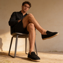 Calvin suede espadrille loafers for men with jute rope sole, view 6