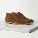 Alistair high vamp suede loafers for men with rubber sole, view 6