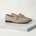 Gus suede horsebit loafers for men with almond toe, view 2
