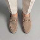 Gus suede horsebit loafers for men with almond toe, view 7