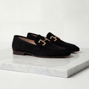 Gus suede horsebit loafers for men with almond toe, view 8