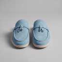 Dalton suede buckle loafer mules for men with open back, view 9