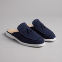 Dalton suede buckle loafer mules for men with open back, view 10