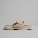 Dalton suede buckle loafer mules for men with open back, view 2