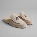 Dalton suede buckle loafer mules for men with open back