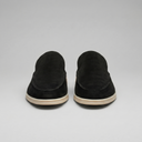Cormac backless suede loafer mules for men with white sole, view 10