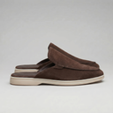 Cormac backless suede loafer mules for men with white sole, view 12