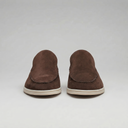 Cormac backless suede loafer mules for men with white sole, view 15