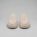 Cormac backless suede loafer mules for men with white sole, view 20