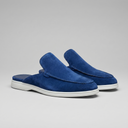 Cormac backless suede loafer mules for men with white sole, view 21
