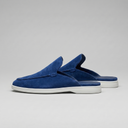 Cormac backless suede loafer mules for men with white sole, view 22