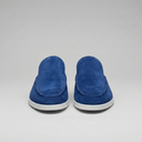 Cormac backless suede loafer mules for men with white sole, view 25