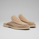 Cormac backless suede loafer mules for men with white sole, view 26