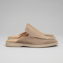 Cormac backless suede loafer mules for men with white sole, view 27