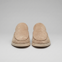 Cormac backless suede loafer mules for men with white sole, view 30