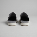 Cormac backless suede loafer mules for men with white sole, view 3