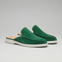 Cormac backless suede loafer mules for men with white sole, view 36