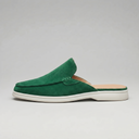 Cormac backless suede loafer mules for men with white sole, view 37