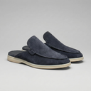 Cormac backless suede loafer mules for men with white sole, view 41