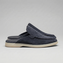 Cormac backless suede loafer mules for men with white sole, view 42