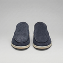 Cormac backless suede loafer mules for men with white sole, view 45