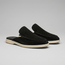 Cormac backless suede loafer mules for men with white sole, view 6