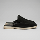 Cormac backless suede loafer mules for men with white sole, view 7