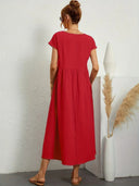 Nerys Breathable White Midi Dress