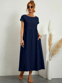 Nerys Breathable White Midi Dress