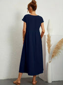 Nerys Breathable White Midi Dress