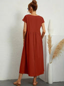 Nerys Breathable White Midi Dress