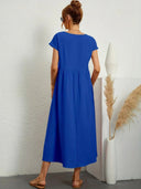 Nerys Breathable White Midi Dress