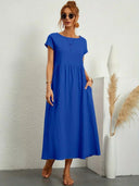 Nerys Breathable White Midi Dress