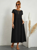 Nerys Breathable White Midi Dress