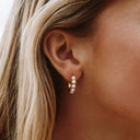 Maia Mini Mother-of-Pearl Huggie Hoop Earrings