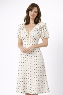 Loveday Polka Dot Ruffle Midi Dress