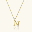 Tierney Gold Initial Necklace, view 25