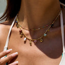 Danica Gold Charm Layered Necklace, view 3