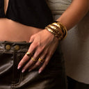 Xanthe Gold Bangle Set, view 4
