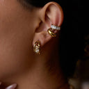 Kyla Gold Hoop Earrings Set of 3, view 4