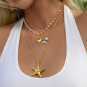 Kassia Gold Starfish Necklace, view 2